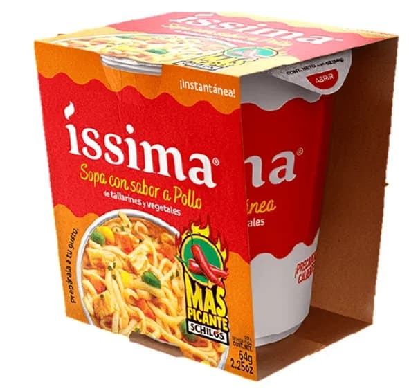 Issima Sopa Instantánea Sabor a Pollo Más Picante 64g