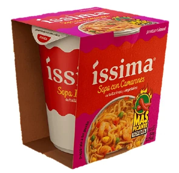 Issima Sopa Instantánea con Camarones Más Picante 64g