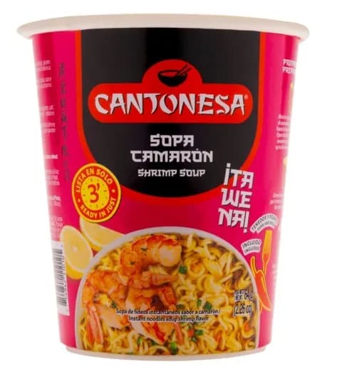 Cantonesa Sopa Instantánea Sabor Camarón 64g