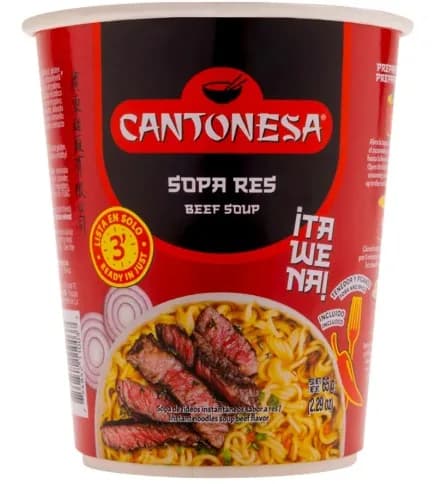 Cantonesa Sopa Instantánea Sabor Res 65g