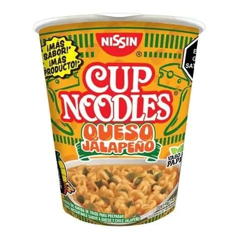 Nissin Cup Noodles Sabor Queso y Chile Jalapeño