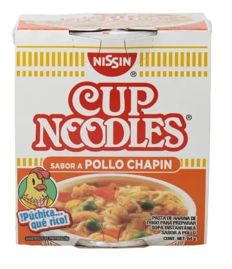Nissin Cup Noodles Sabor a Pollo Chapín 64g