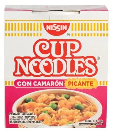 Nissin Cup Noodles con Camarón Picante 64g