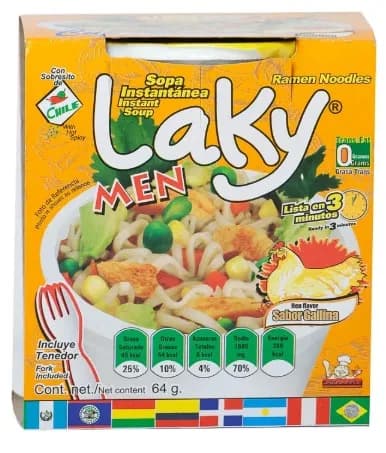 Laky Men Sopa Instantánea Sabor Gallina 64g